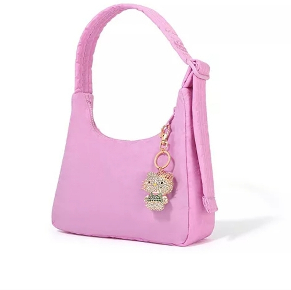 💚🔹️Hello Kitty 🔹️by Sanrio Keychain - Crystal-Studded Charm for Bag - Picture 4 of 9